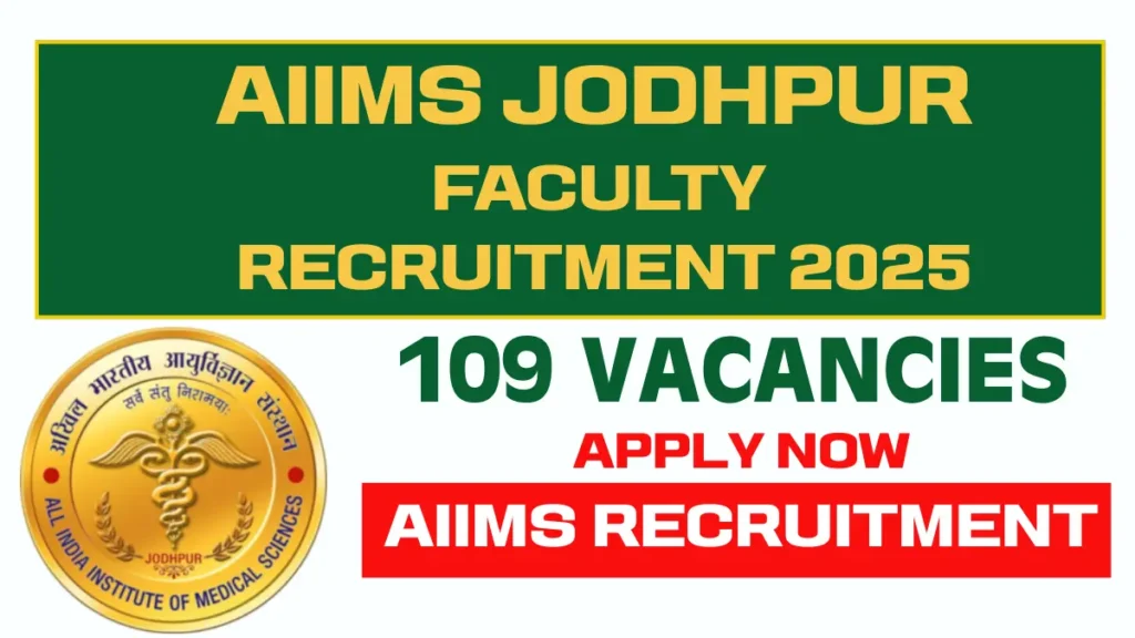 AIIMS Jodhpur Faculty Recruitment 2025