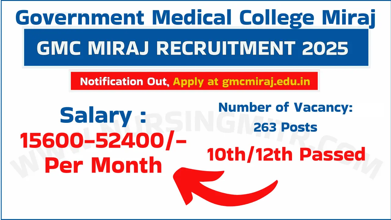GMC Miraj Recruitment 2025