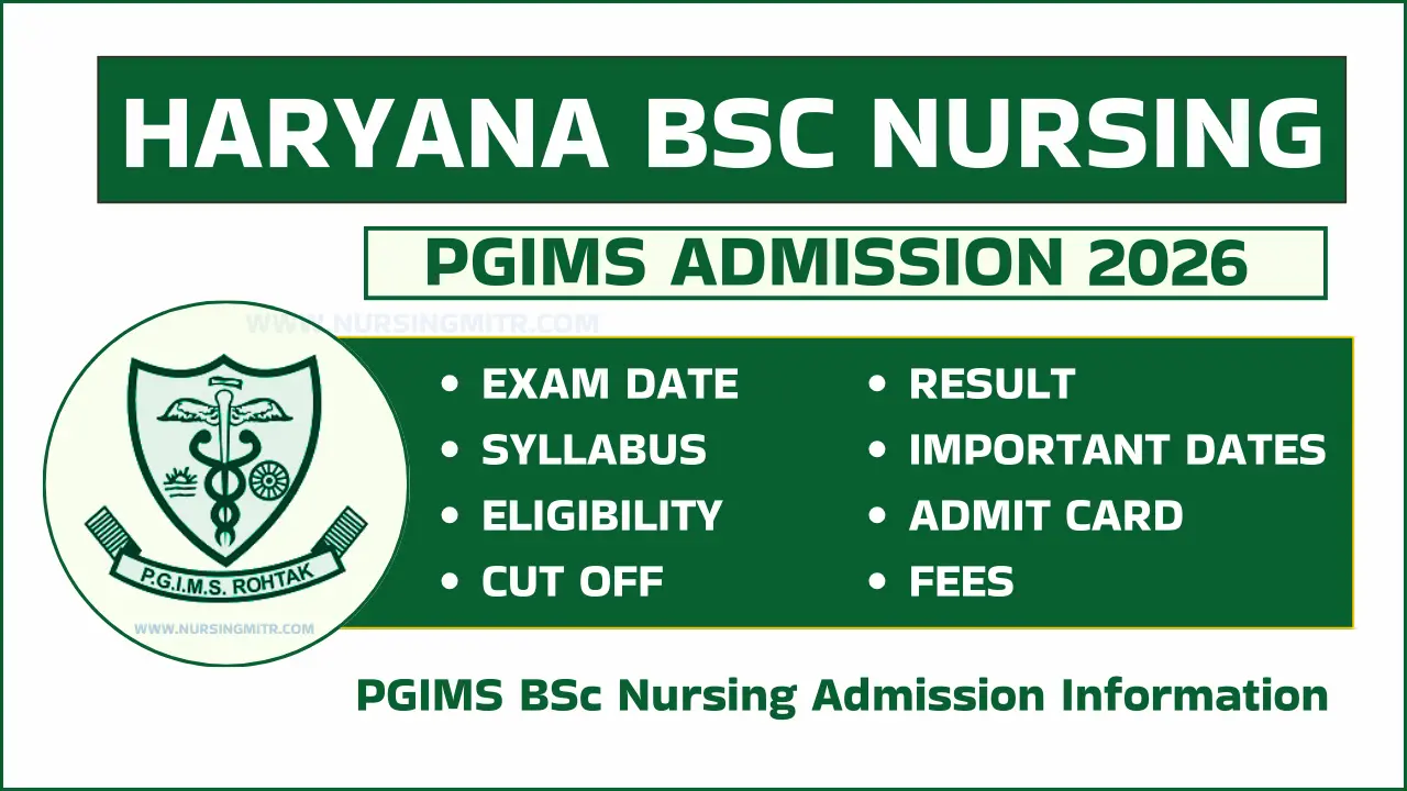 PGIMS Rohtak BSc Nursing Admission 2026