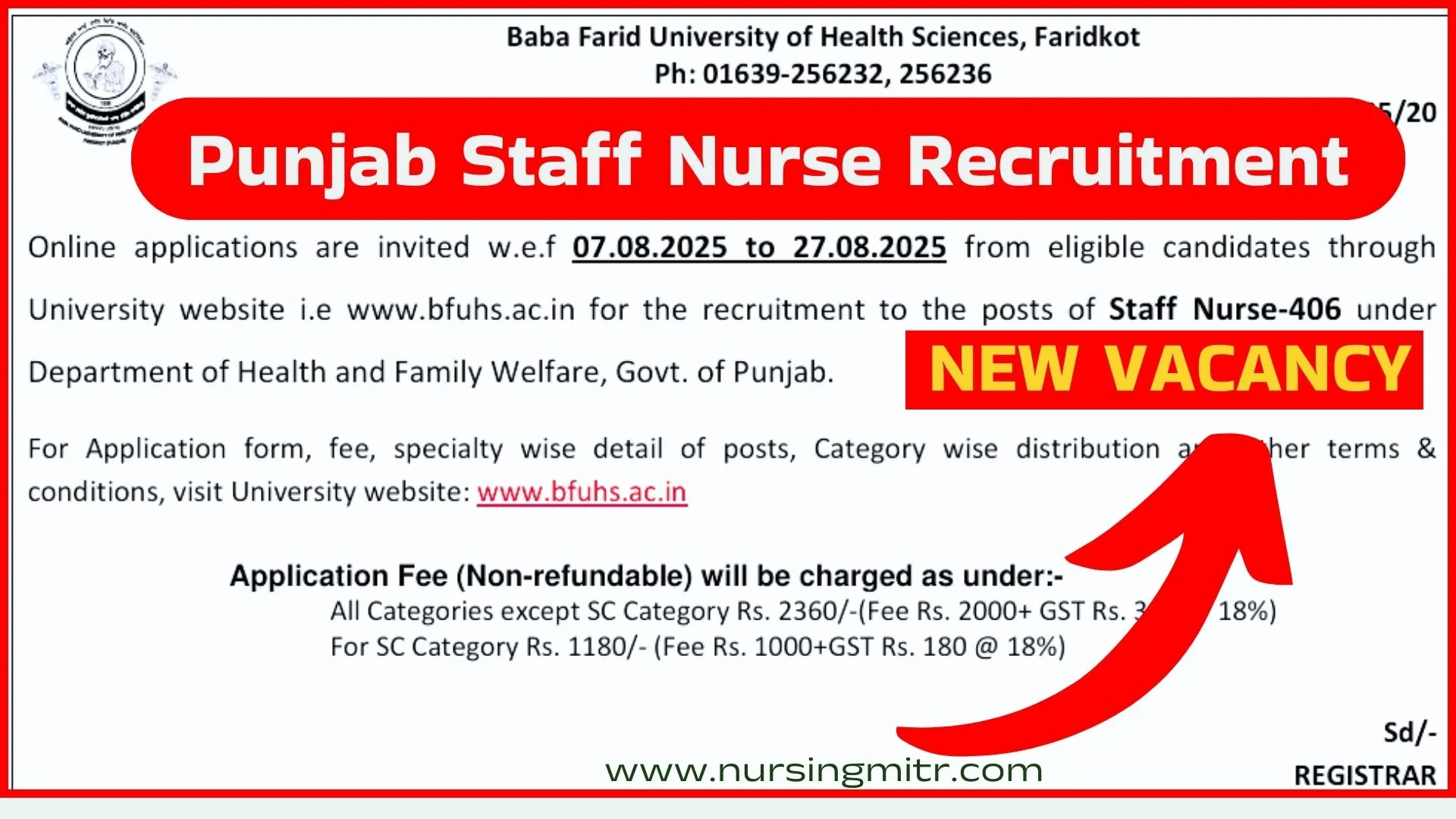 Punjab Staff nurse recruitment
