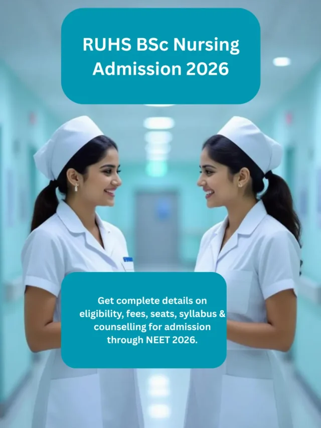 RUHS BSc Nursing Admission 2026 Form Exam Result