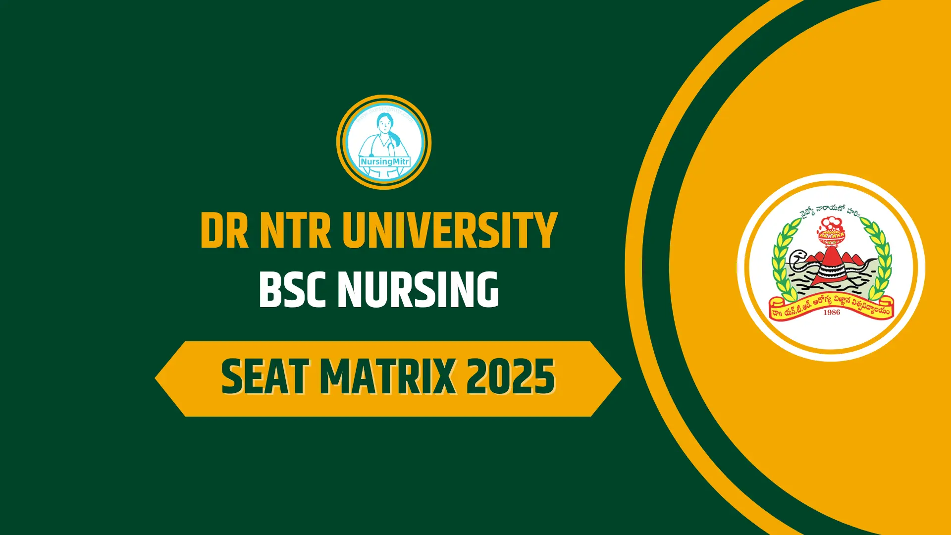 Dr. NTR University BSc Nursing Seat Matrix 2025 – Check AU, SVU, SWI Seats @drntr.uhsap.in
