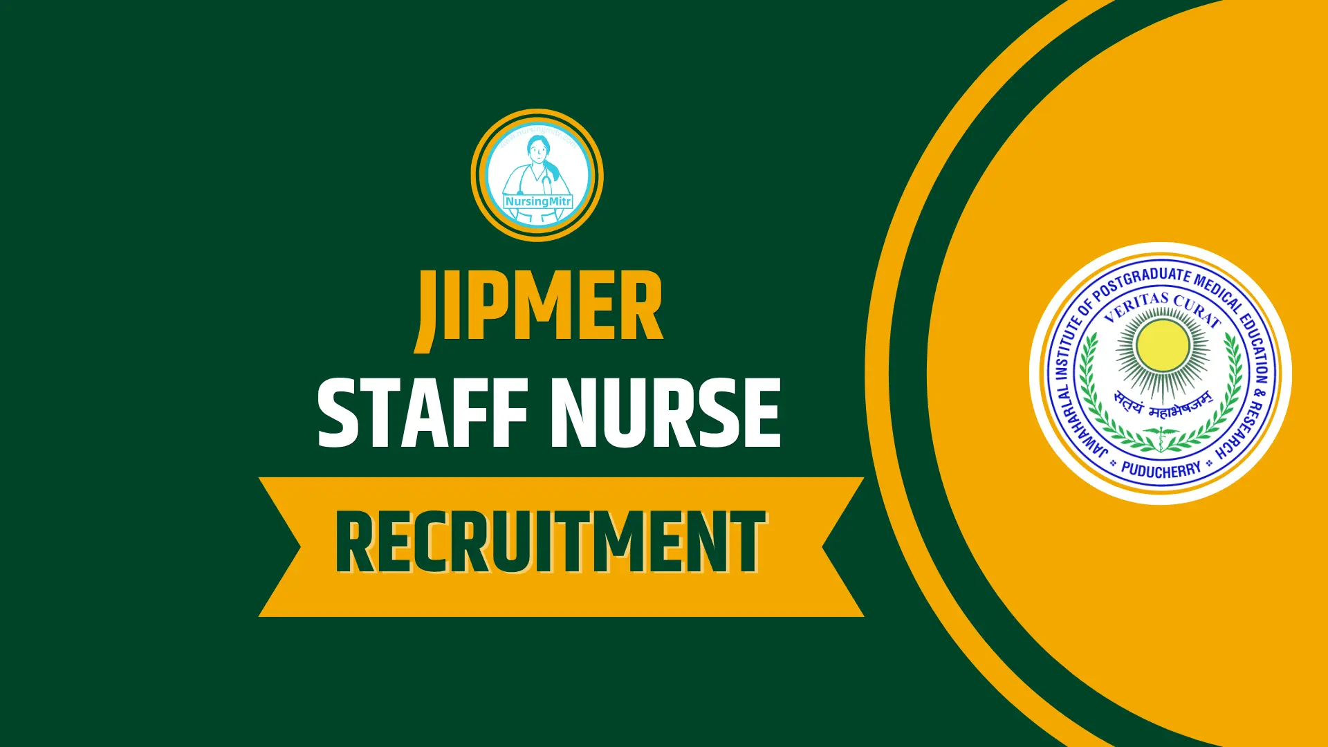 JIPMER Recruitment 2025 Apply for Staff Nurse & Research Project Posts - Notification PDF