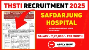 THSTI Recruitment 2025 notification, THSTI jobs 2025 apply online