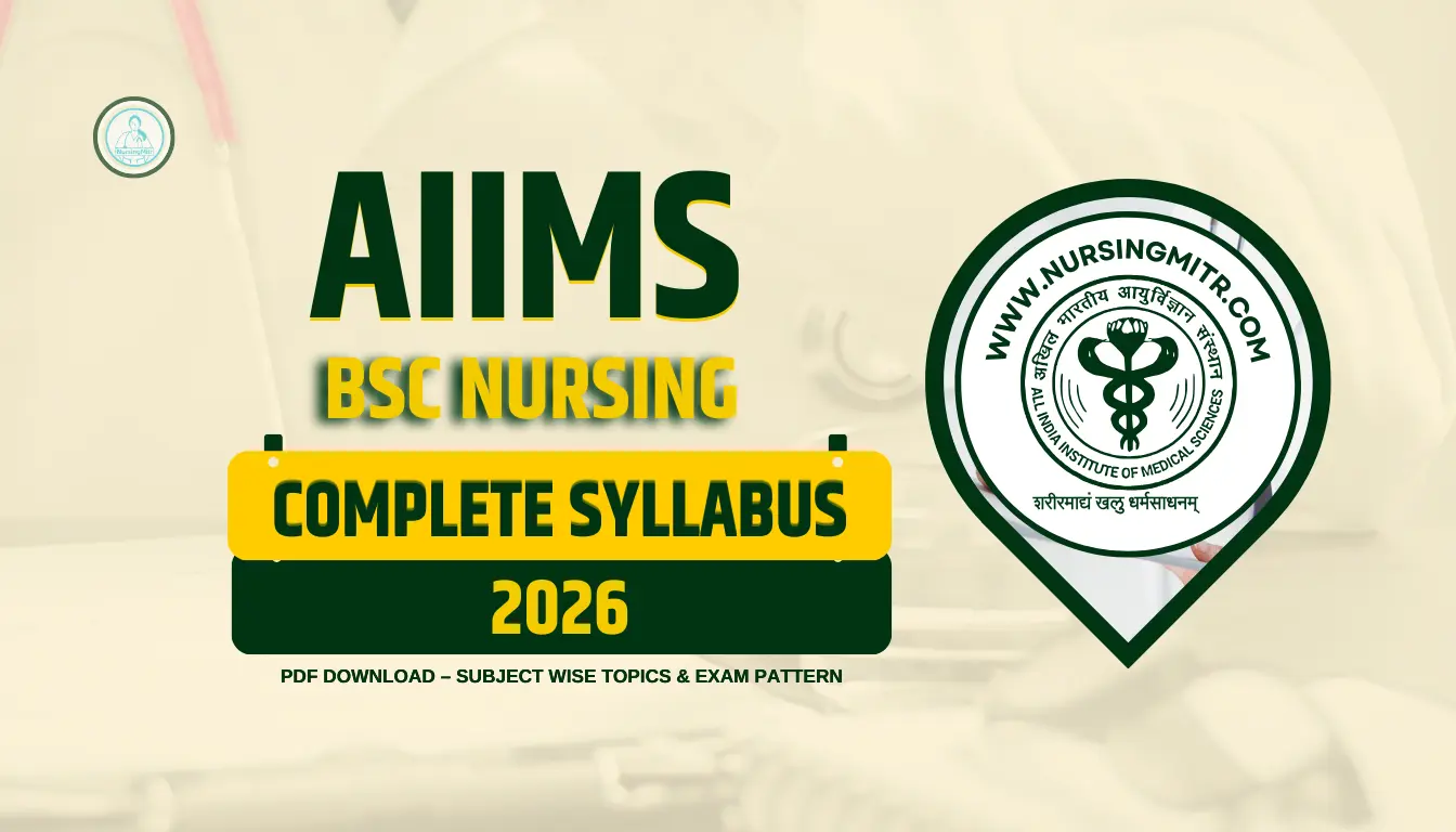 AIIMS BSc Nursing Syllabus 2026 PDF Download – Subject Wise Topics & Exam Pattern