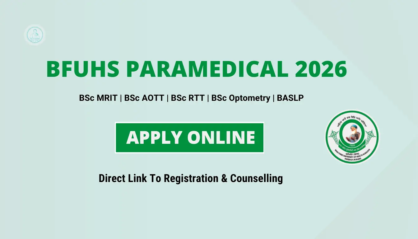 BFUHS Paramedical Admission 2026 Registration, Merit & Counselling Explained