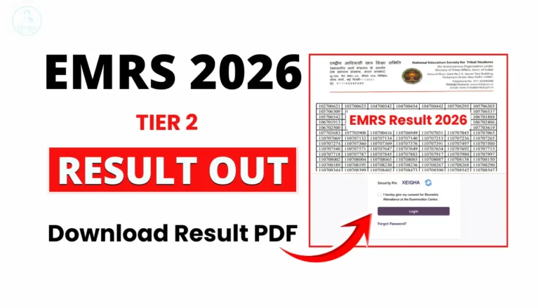 EMRS Tier 2 Result 2026 Staff Nurse Merit List PDF released online