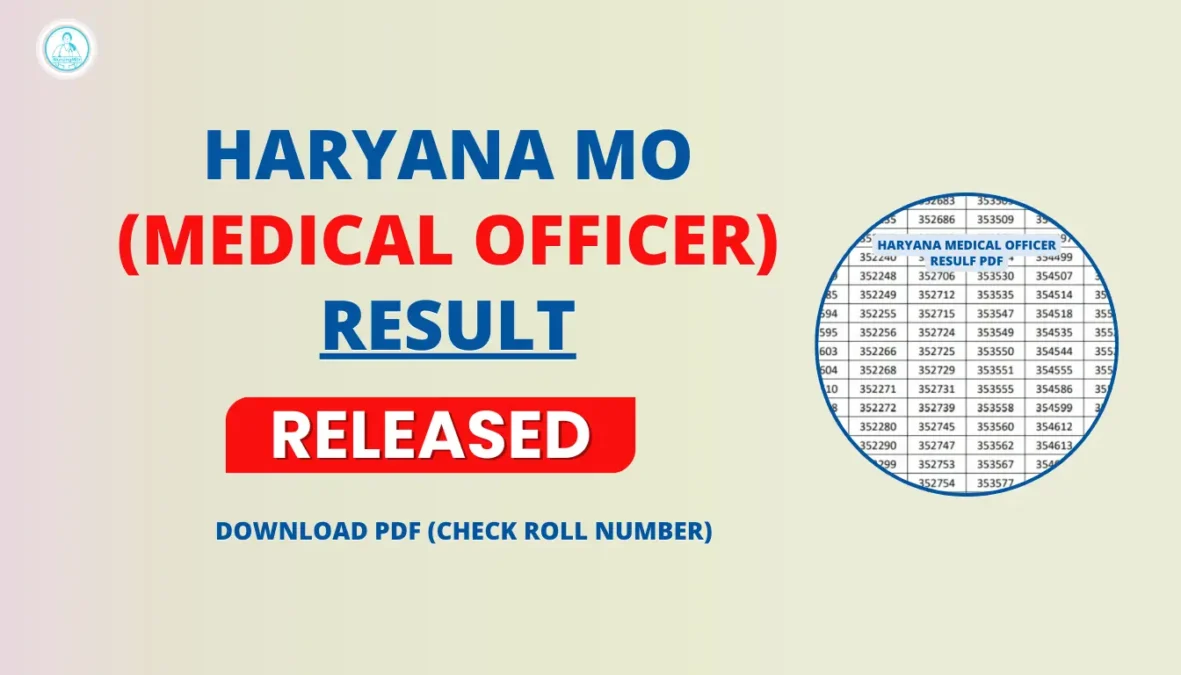 Haryana MO Recruitment Result 2026 PDF download for Medical Officer exam conducted on 15 February 2026 by UHSR Rohtak