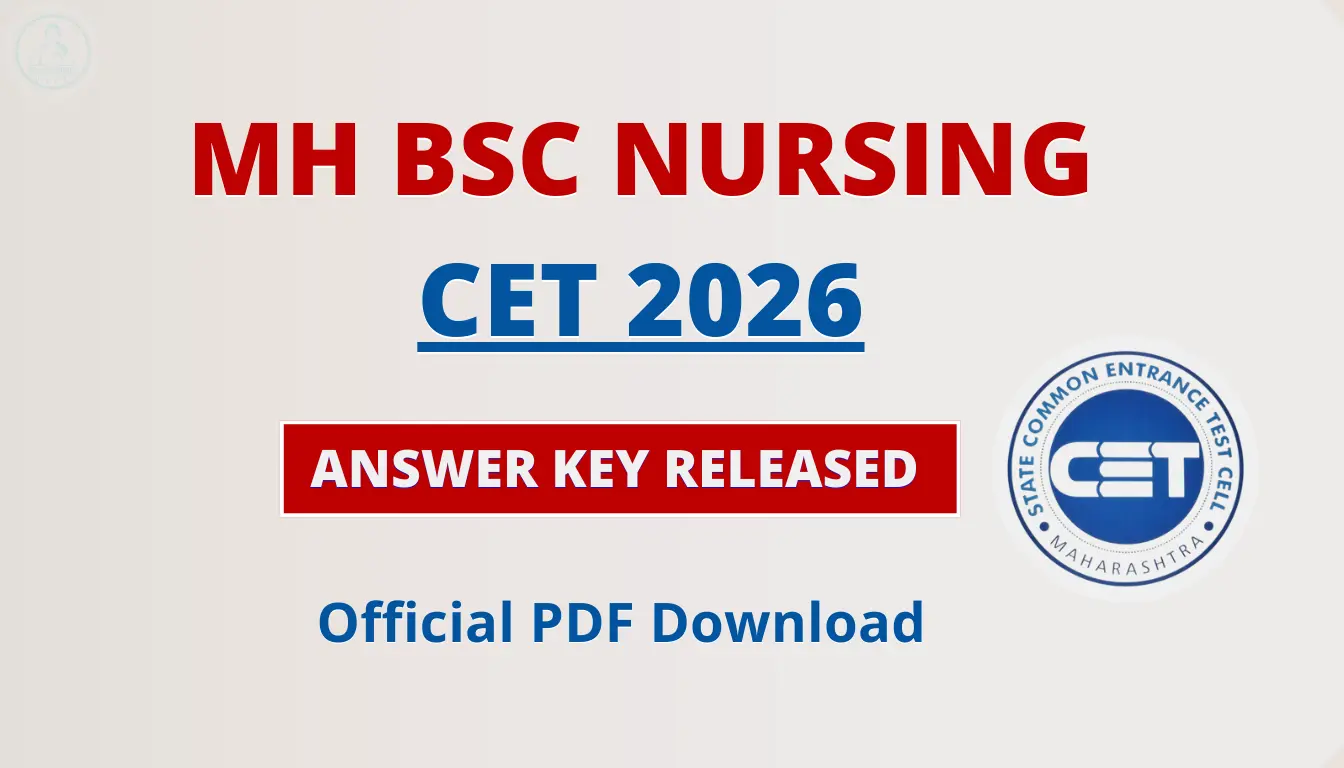 Students checking MH BSc Nursing Answer Key 2026 PDF on laptop screen after entrance exam