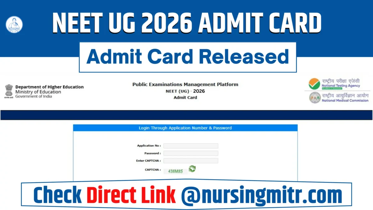 NEET 2026 admit card download exam date and instructions
