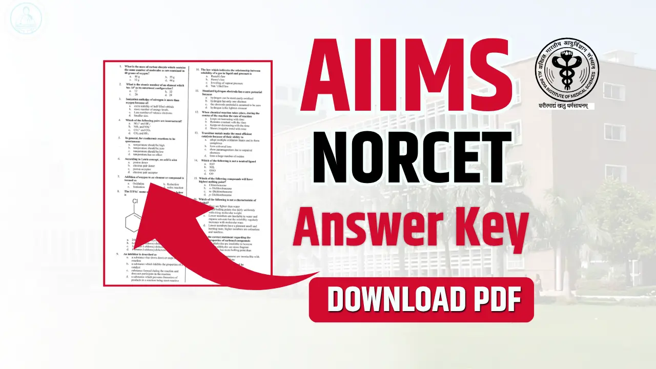 Download AIIMS NORCET 10 Answer Key 2026 PDF and check response sheet
