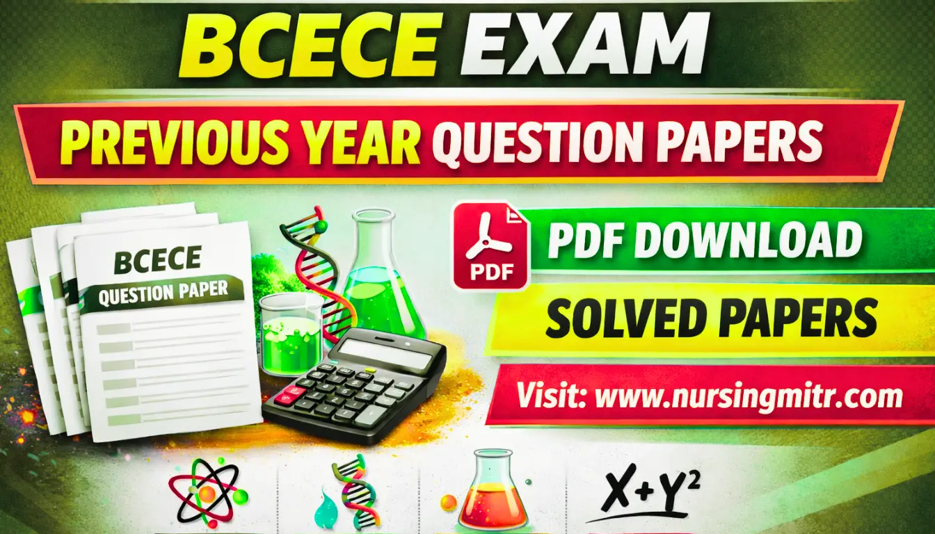 BCECE previous year question papers PDF download with solutions for Physics Chemistry Biology Maths