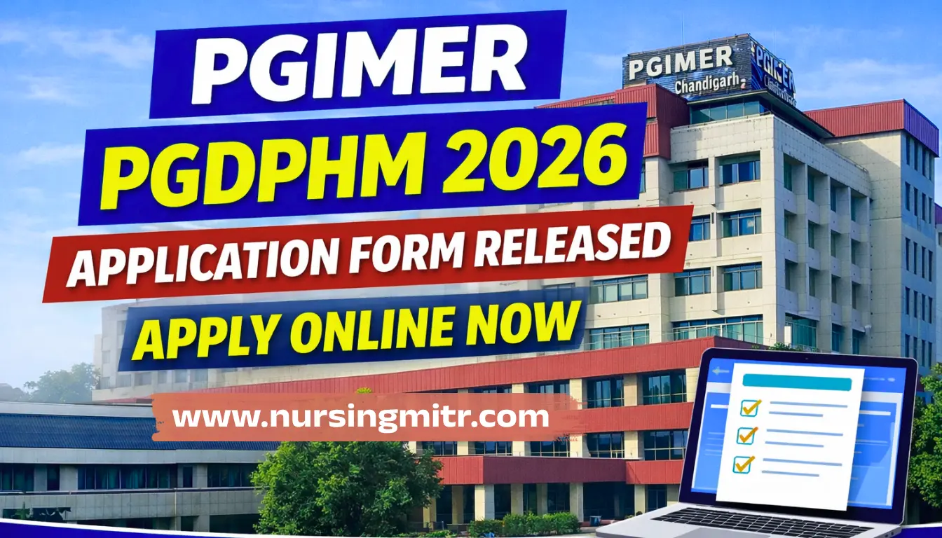 PGIMER Chandigarh PGDPHM Admission 2026 application form, exam date and eligibility details