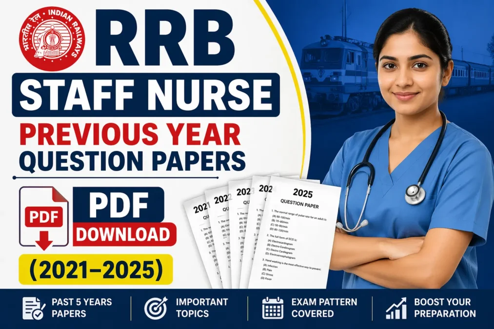 RRB Staff Nurse Previous Year Question Papers PDF Download (2021–2025)