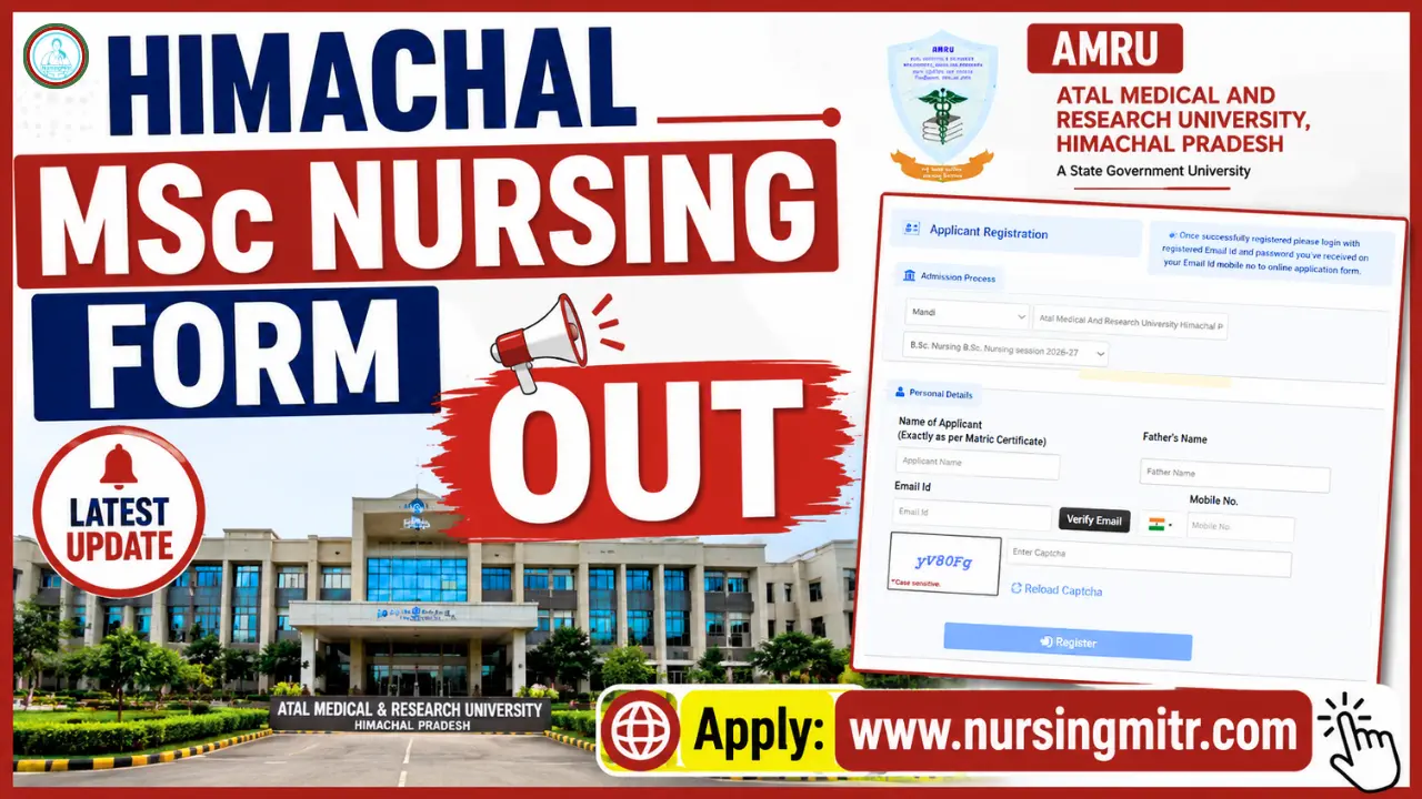 HP MSc Nursing Application Form 2026 Out: Registration, Eligibility, Admit Card, Result & Counselling Updates