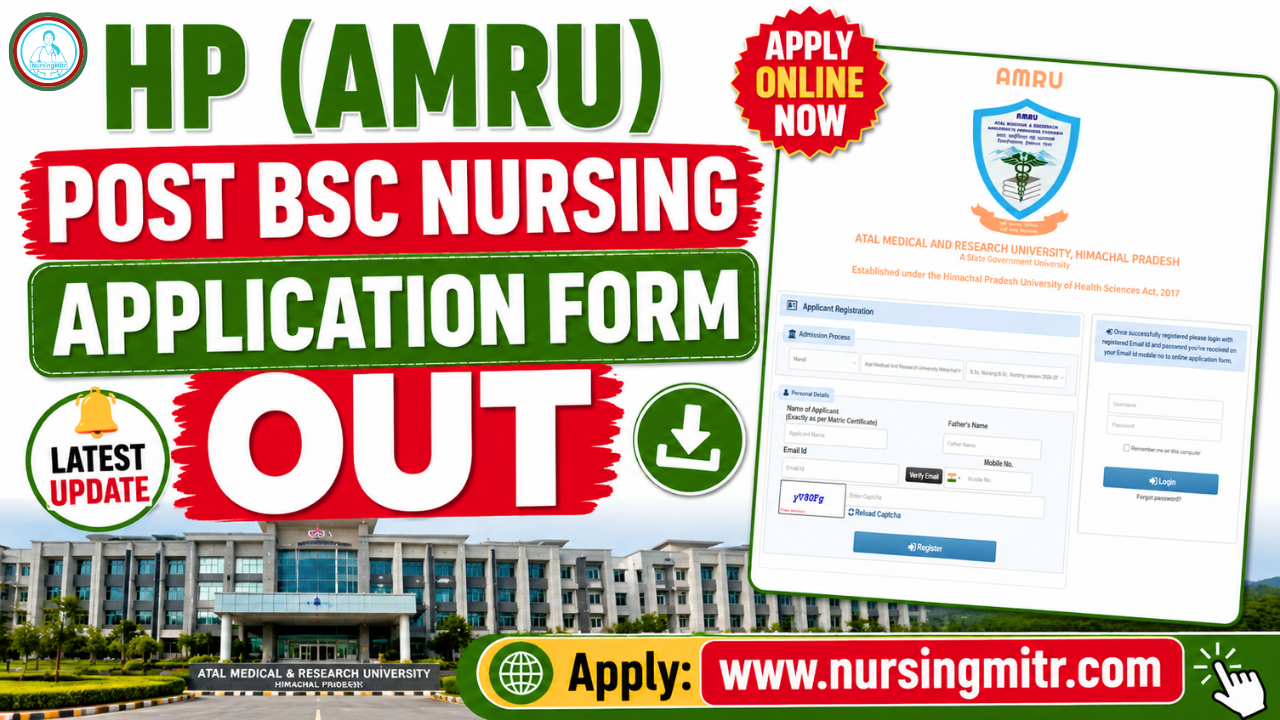 HP Post Basic BSc Nursing Application Form OUT
