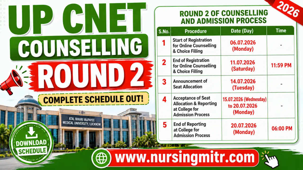 UP CNET Round 2 Counselling 2026 Starts July 6: Registration, Dates & Eligibility
