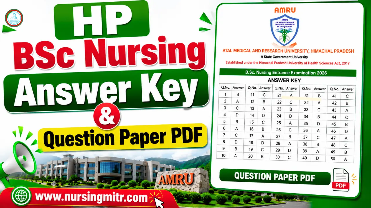 HP BSc Nursing Answer Key 2026 Released
