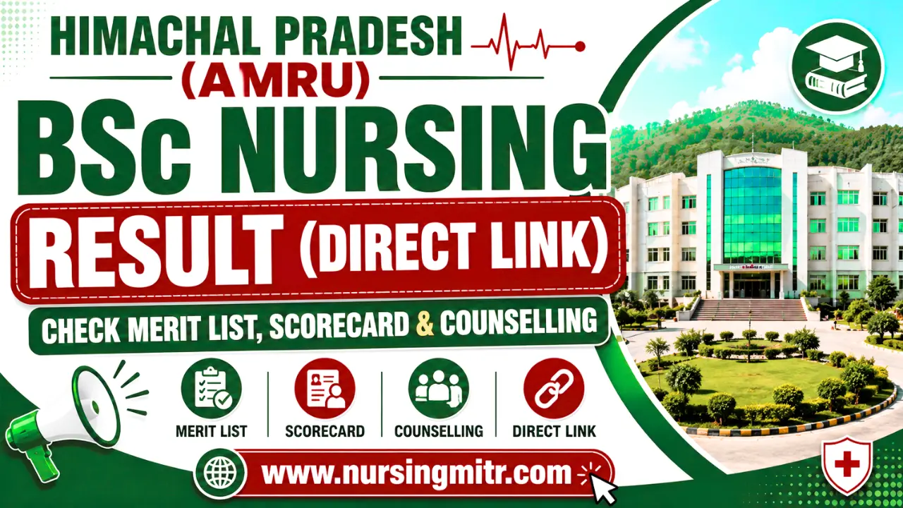 HP BSc Nursing Result 2026 AMRU BSc Nursing Entrance Result