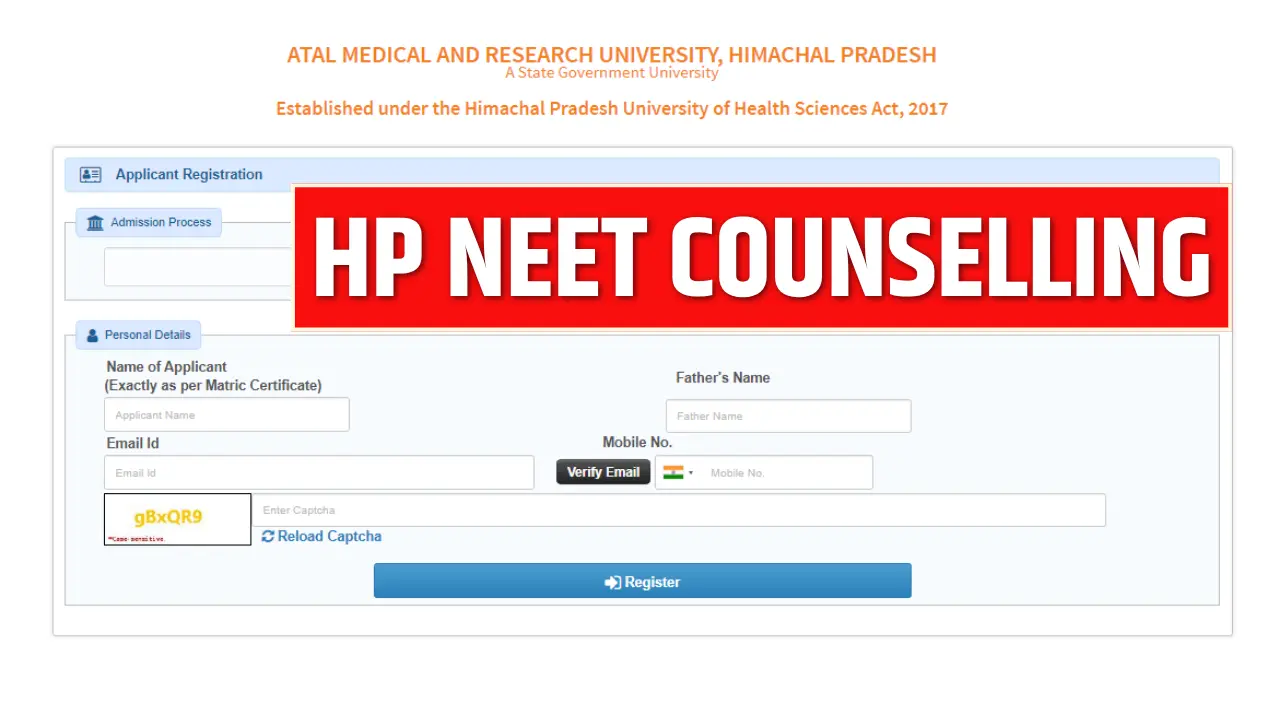 HP NEET Counselling 2026: MBBS & BDS Registration