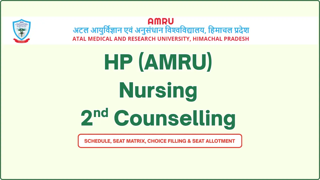 AMRU HP BSc Nursing 2nd Round Counselling