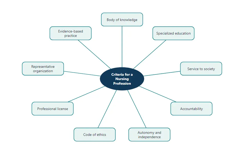Nine criteria that make nursing a profession