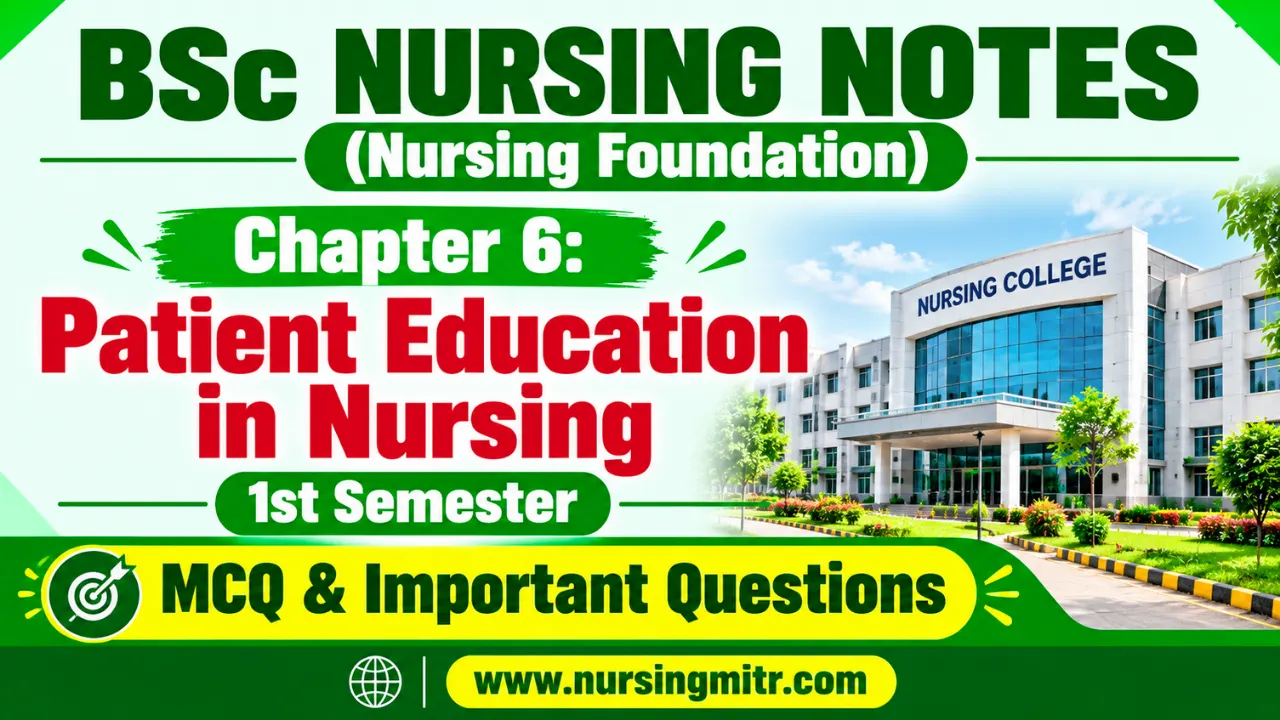 Patient Education in Nursing: Notes for BSc Nursing