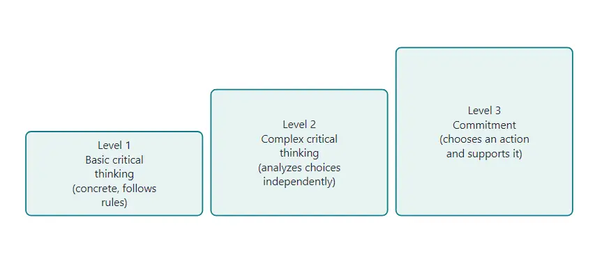 Three levels of critical thinking in nursing