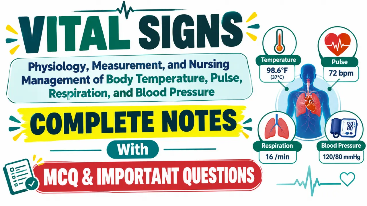 Vital Signs: Assessment & Regulation Complete Notes for Nursing